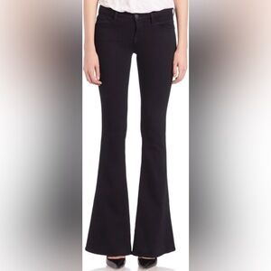 L’Agence Elysee Low Rise Flare Jeans in Noir